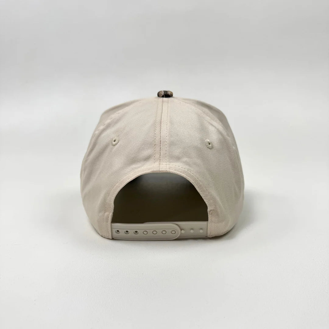 NATURAL/CAMO - 5 PANEL SNAPBACK